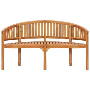 Berkfield Banana Bench 151 cm Solid Teak Wood