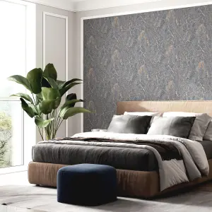 Arthouse Dark Mineral Grey Wallpaper