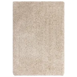 Beige Luxurious , Modern , Plain , Shaggy Easy to Clean Rug for Living Room, Bedroom - 200cm X 290cm