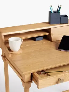 John Lewis Clemence Compact Desk, Natural Oak