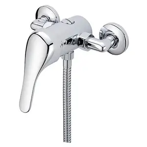 Chrome Single Lever Shower Mixer Exposed / Concealed + Riser Rail 150mm Centres