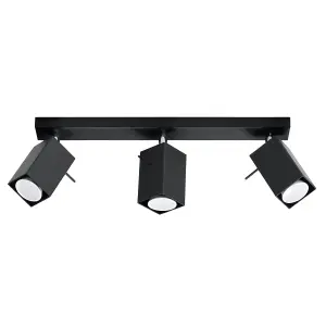 Merida Steel Black 3 Light Classic Ceiling Light