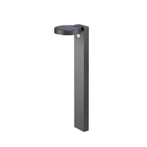 Luminosa Posadas Modern Outdoor Bollard Anthracite 3000K IP44 with PIR - UK Stock