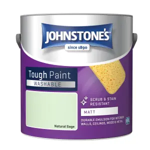 Johnstone's Washable Matt Tough Paint Natural Sage - 2.5L