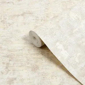 Boutique Ornamental Texture Cream Textured Plain Wallpaper