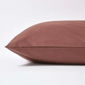 Homescapes Chocolate Continental Egyptian Cotton Pillowcase 200 TC, 40 x 40 cm