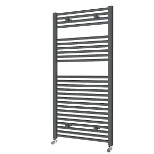 Right Radiators 1200x600 mm Vertical Straight Heated Towel Rail Radiator Ladder Warmer Anthracite