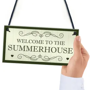 Welcome To The Summerhouse Sign Hanging Plaque New Home Gift Friendship Gift Home Decor