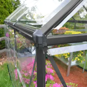 Palram - Canopia Harmony Grey 6X6 Greenhouse with Adjustable vent