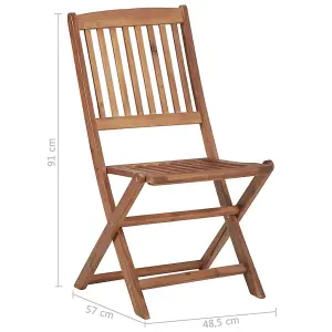 Berkfield Folding Outdoor Chairs 8 pcs Solid Acacia Wood