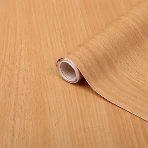 D-C-Fix Rotbuche European Beech Wood Self-adhesive Furniture Wrap (L)15m (W)675mm