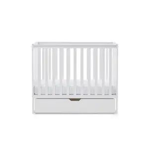 Bantam Space Saver Cot with Fibre Mattress and Under Drawer White