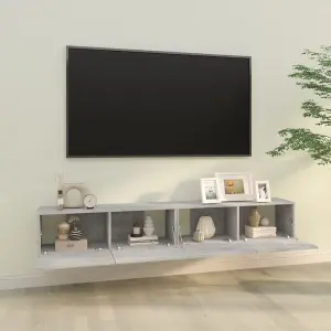 Berkfield Wall TV Cabinets 2 pcs Concrete Grey 100x30x30 cm Engineered Wood