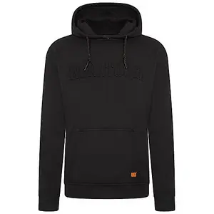 WORKTOUGH BLACK PULLOVER HOODY WITH EMBOSSED LOGO - S