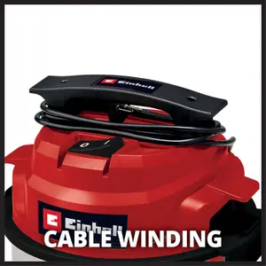 Einhell Wet And Dry Vacuum Cleaner 12L Stainless Steel 1250W With Blower Function Corded Electric TC-VC 1812 S