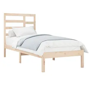 Berkfield Bed Frame Solid Wood 90x200 cm