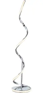 Lighting123 Infinity LED Floor Lamp Light Chrome for Living Room, Bedroom, Bedside, Nightstand, Reading, Office, Work, Study, Desk