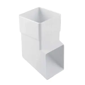 White Square 65mm Downpipe Shoe, Freeflow Rain Water Systems