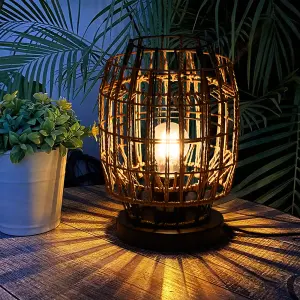 Simple E14 Black Handmade Twine Lamp Shade Table Lamp