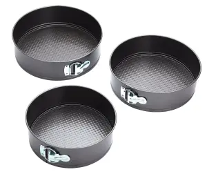 KitchenCraft Three Piece Non-Stick Spring Form Cake Tin Set