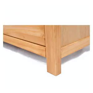 Lugo Waxed 1 Drawer TV Cabinet Wood Knob