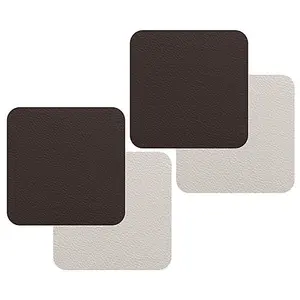 iStyle Chocolate and White Flexi Set of 4 Faux Leather Coasters