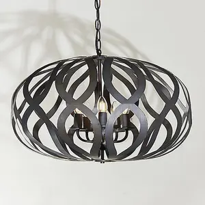 Luminosa Sirolo 5 Light Ceiling Pendant Antique Bronze Paint, E14