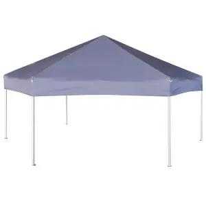 Berkfield Hexagonal Pop-Up Marquee with 6 Sidewalls Dark Blue 3.6x3.1 m