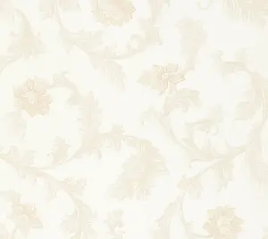 Galerie Neapolis 3 Light Beige Acanthus Trail Embossed Wallpaper