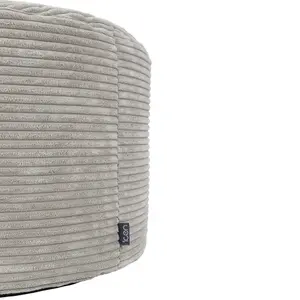 icon Frankie Corduroy Bean Bag Pouffe Grey Large Cord Footstools