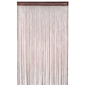 String Curtain Panel Spaghetti Tassel Curtain, 200cm x 90cm - Burgundy