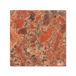 Authentic Terracotta Quartz Effect Premium Glass Kitchen Splashback W600mm x H600mm