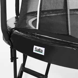 12ft Salta Black Round First Class Edition Trampoline with Enclosure