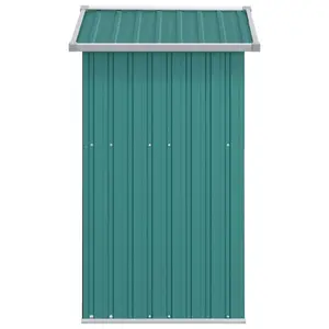 Garden Shed Galvanised Steel Outdoor Shed Bin Storage Green