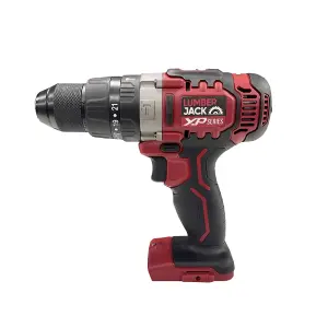 Lumberjack Cordless 20V Hammer Drill Driver with LED Work Light Red (BARE UNIT)