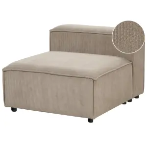 Jumbo Cord 1-Seat Section Taupe ARDAL