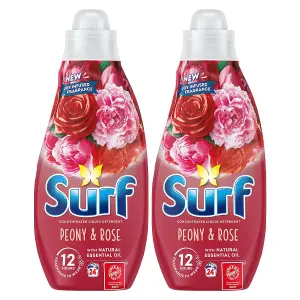 Surf Laundry Washing Liquid Detergent Peony & Rose 1.30 Litre, 48 Washes, 2Pk