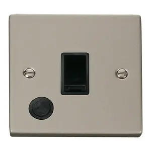 Pearl Nickel 1 Gang 20A DP Switch With Flex - Black Trim - SE Home