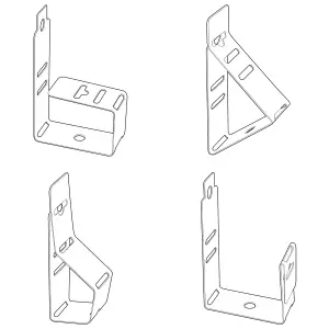 D-Line Steel Flat 35mm 165mm Not self-adhesive Fire-rated F-Clip Pack of 20