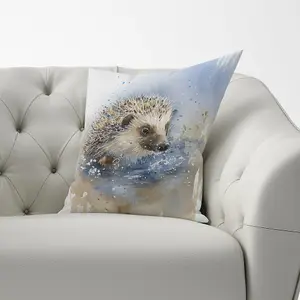 Hedgehog Watercolour Cushions 60cm x 60cm