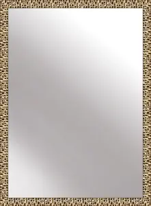 nielsen Banks Mosaic Design Wall Mirror Bathroom Mirror Living Room Mirror - Gold - 50 x 70cm