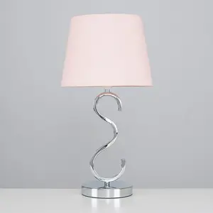 Champagne 48.5cm Table Lamp Pink / No