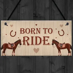 Red Ocean Horse Sign For Stable Hanging Plaque Horse Sign Funny Birthday Xmas Gift For Horse Lover