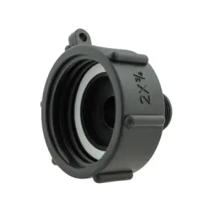 IBC 2 Inch S60X6 Cap with 3/4 Inch BSP Click Lock Valve WL and PTFE Tape Leak Proof Durable Kit