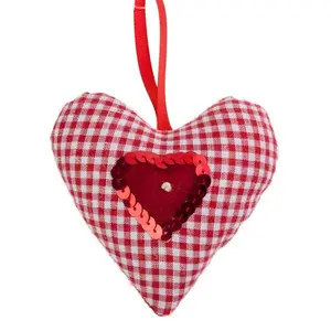 Padded Hanging Heart Decoration Shaped Ornament