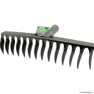 14 Tooth Teeth Replacement Rake Head Garden Lawn Leaf Leaves Metal Carbon Steel