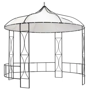 Berkfield Gazebo 300x290 cm White Round