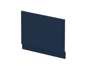 800mm Edge/Power Straight End Bath Panel & Plinth - Matt Midnight Blue