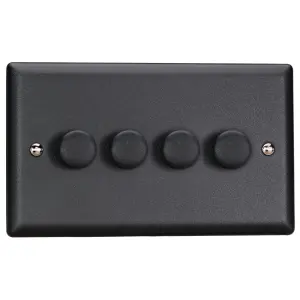 Varilight 4-Gang 2-Way 4x120W V-Pro LED Dimmer Matt Black