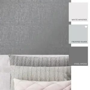 Textura Plain Glitter Textured Wallpaper In Grey